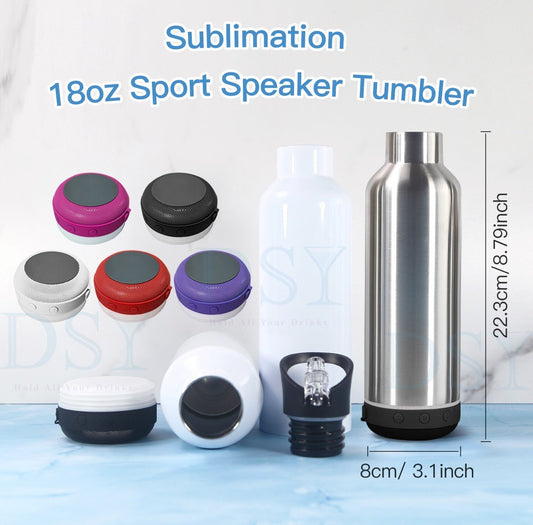 Bluetooth Speaker Drink Bottle - 511mL (18oz) - Vision Design & Creations