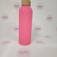 Coloured Glass Water Bottle with Bamboo Lid - 750mL (25oz) - Vision Design & Creations