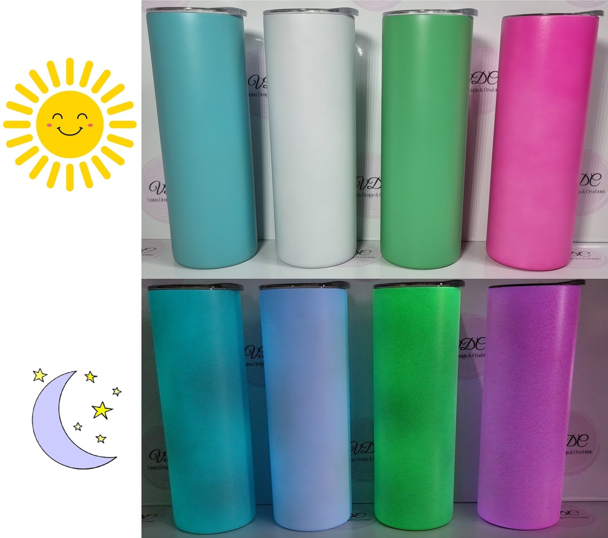 Glow in the Dark Tumblers - 590mL (20oz) - Vision Design & Creations