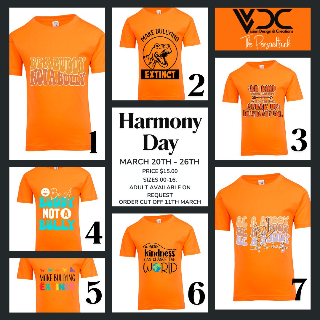 Harmony Day Shirts - Vision Design & Creations