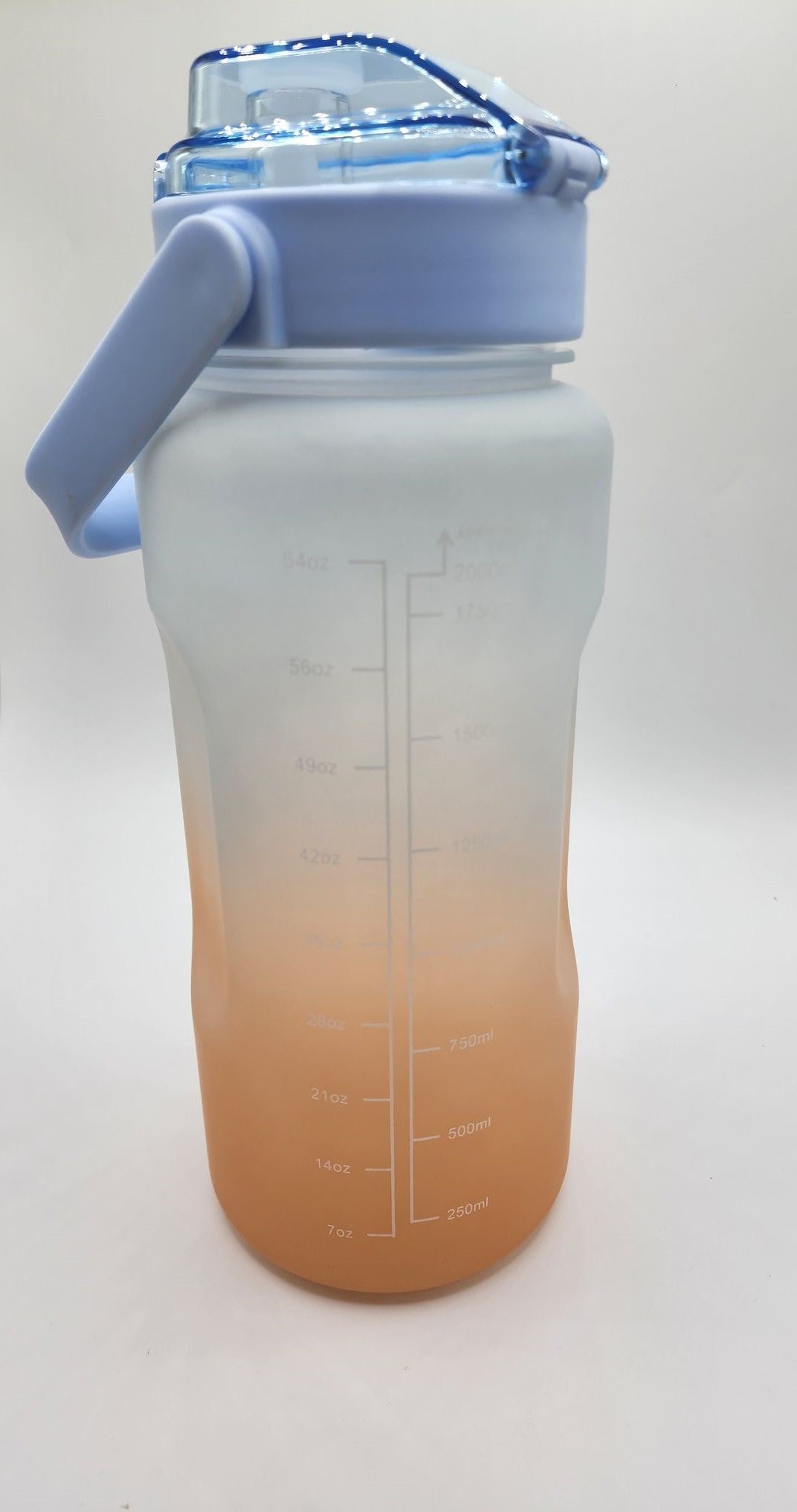 Large motivational Drink Bottle with Straw Drink Bottle - 2 Litres - Vision Design & Creations