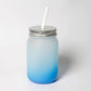 Ombre Glass Mason Jar without Handle - 430mL (14.5oz) - Vision Design & Creations