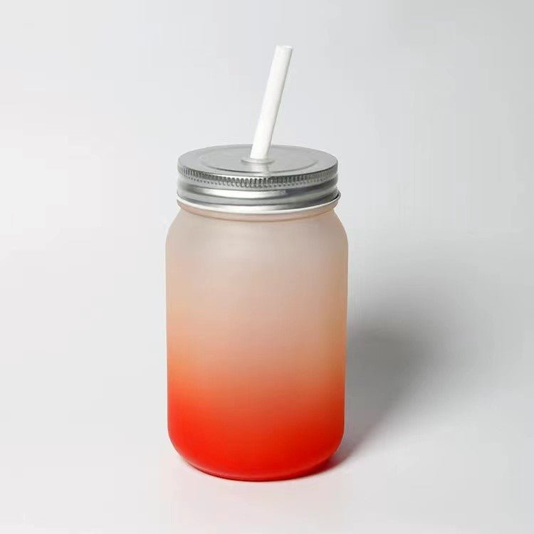 Ombre Glass Mason Jar without Handle - 430mL (14.5oz) - Vision Design & Creations