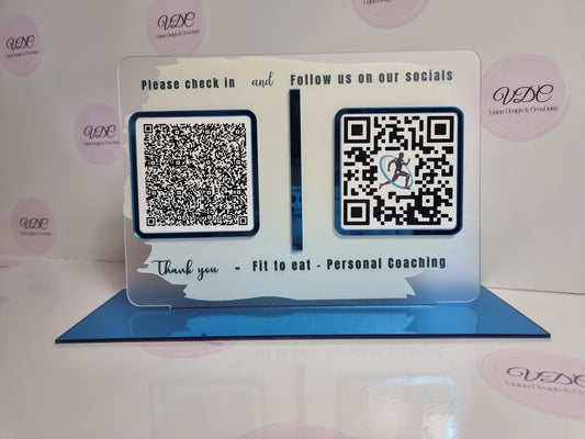 QR Code Stand - Acrylic - Vision Design & Creations