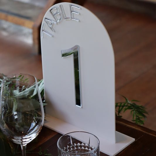 Table Number Signs - Vision Design & Creations