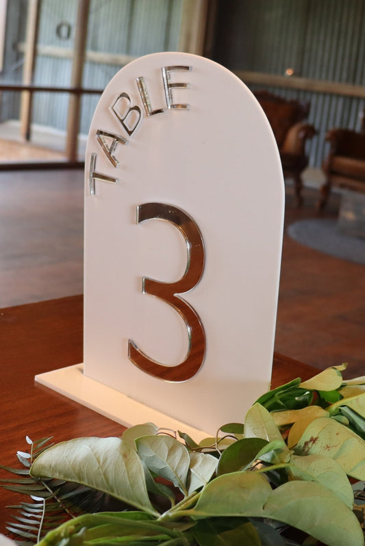 Table Number Signs - Vision Design & Creations